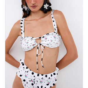 For Love & Lemons 'Rosewater' White Bandeau Top Size S